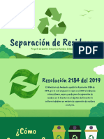 Presentación Sobre Reciclaje y Sostenibilidad Didáctico Verde Beige