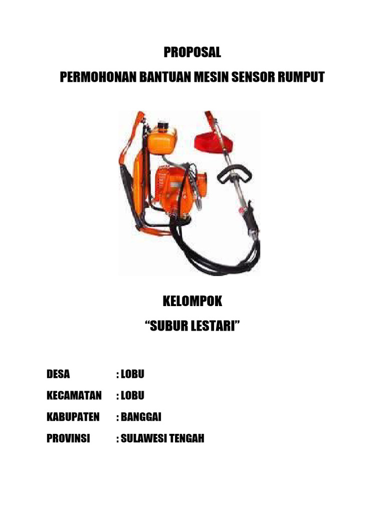 Proposal Bantuan Mesin Sensor Rumput | PDF