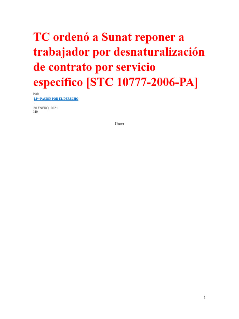 Desnaturalizacion de trabajo pdf derecho laboral sindicato