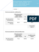 Calificaciones Finales