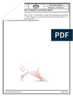 Sheet No 5 # Kinamatics of Machines Acceleration - 231118 - 235351