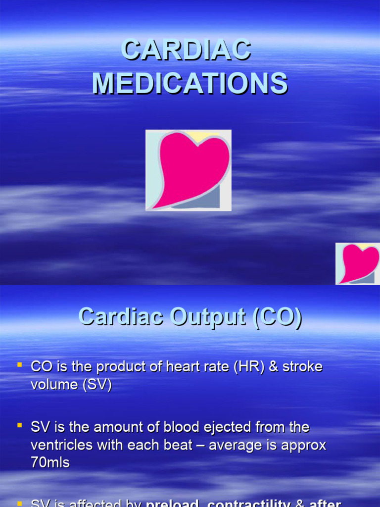 Overview of Cardiac Medications | PDF | Cardiac Muscle | Heart