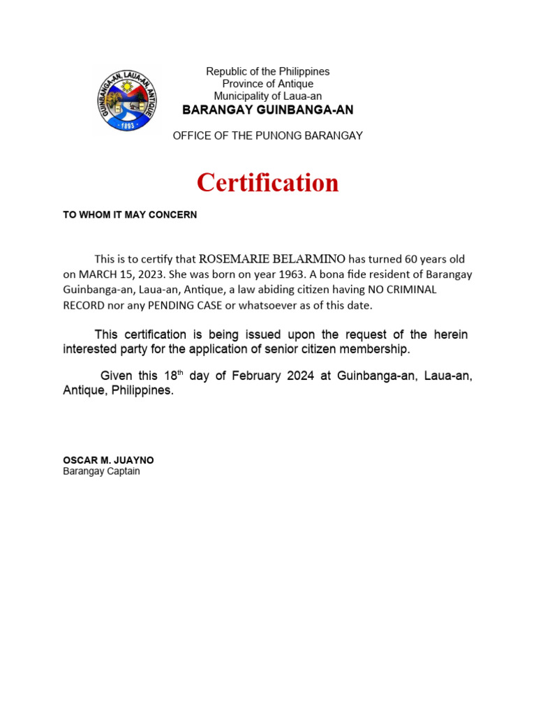 HOW TO APPLY FOR SENIOR CITIZEN CERTIFICATE visual data 5