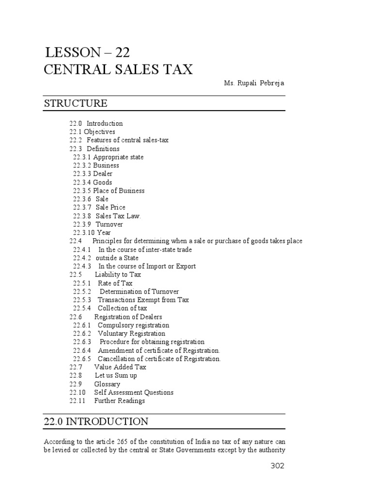 Centeral Sales Tax PDF Value Added Tax Sales Taxes In The United States
