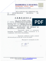 Certificado de Residente en Carretera San Pablo 2013