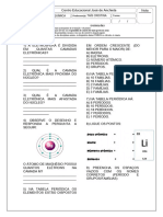 Prova Adaptado (Química) 1º Trimestre