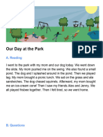 Reading - Our Day at The Park STUDENT