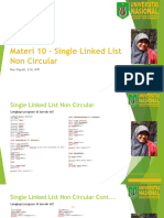 Materi 10 - Single Linked List Non Circular