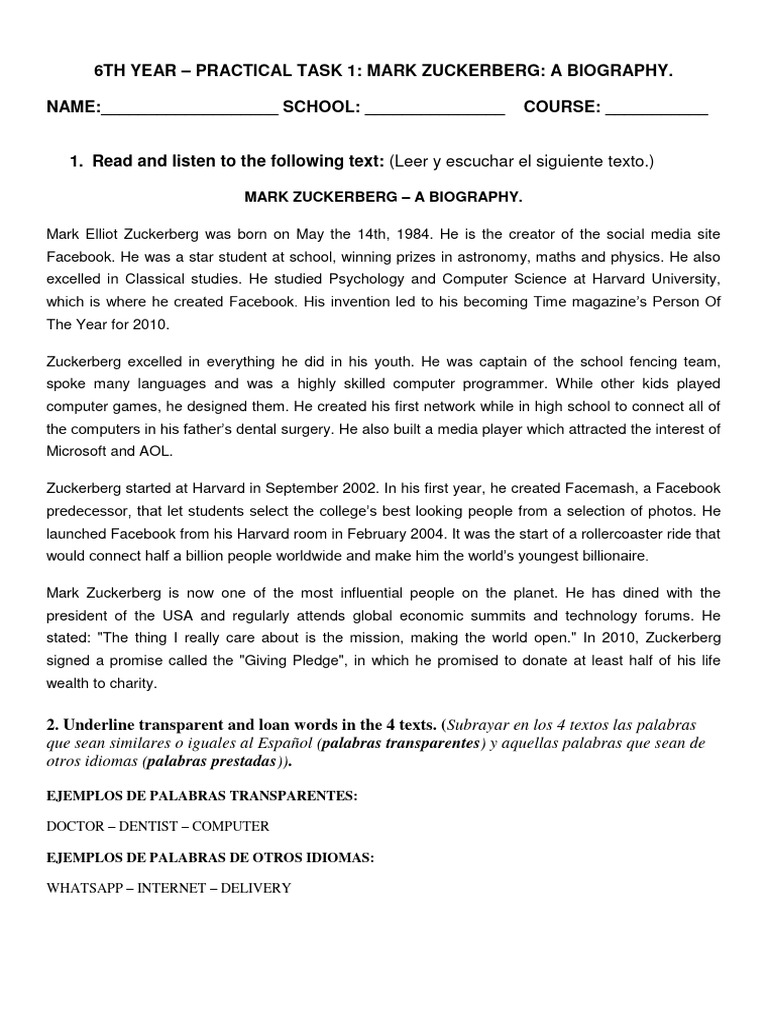 Mark Zuckerberg Pdf Mark Zuckerberg Facebook