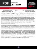 2024 Season - Dancers - Express Dance Team Contract