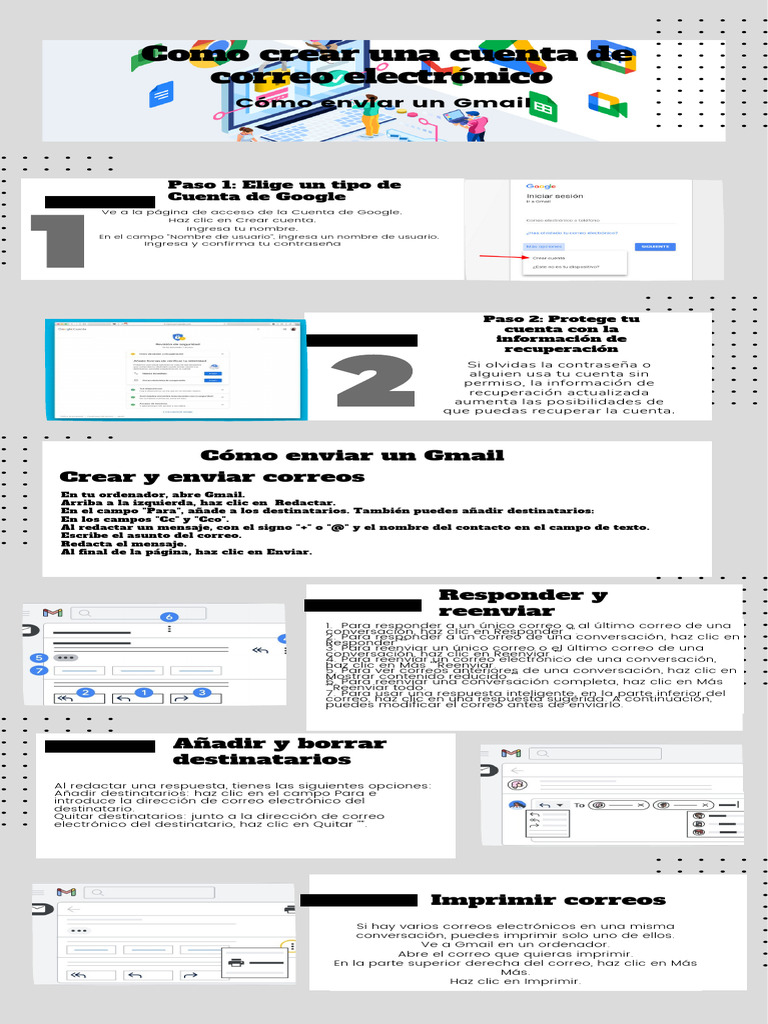 Cómo crear y enviar correos en Gmail | PDF | Gmail | Red mundial