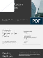 Black and Red Simple and Professional Investor Financial Update Finance Presentation