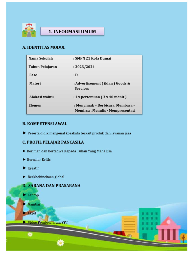 Modul Ajar Advertisement Kelas 9 | PDF