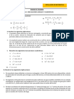 INEC - LINEALES - CUADRÁTICAS-hoja de Trabajo