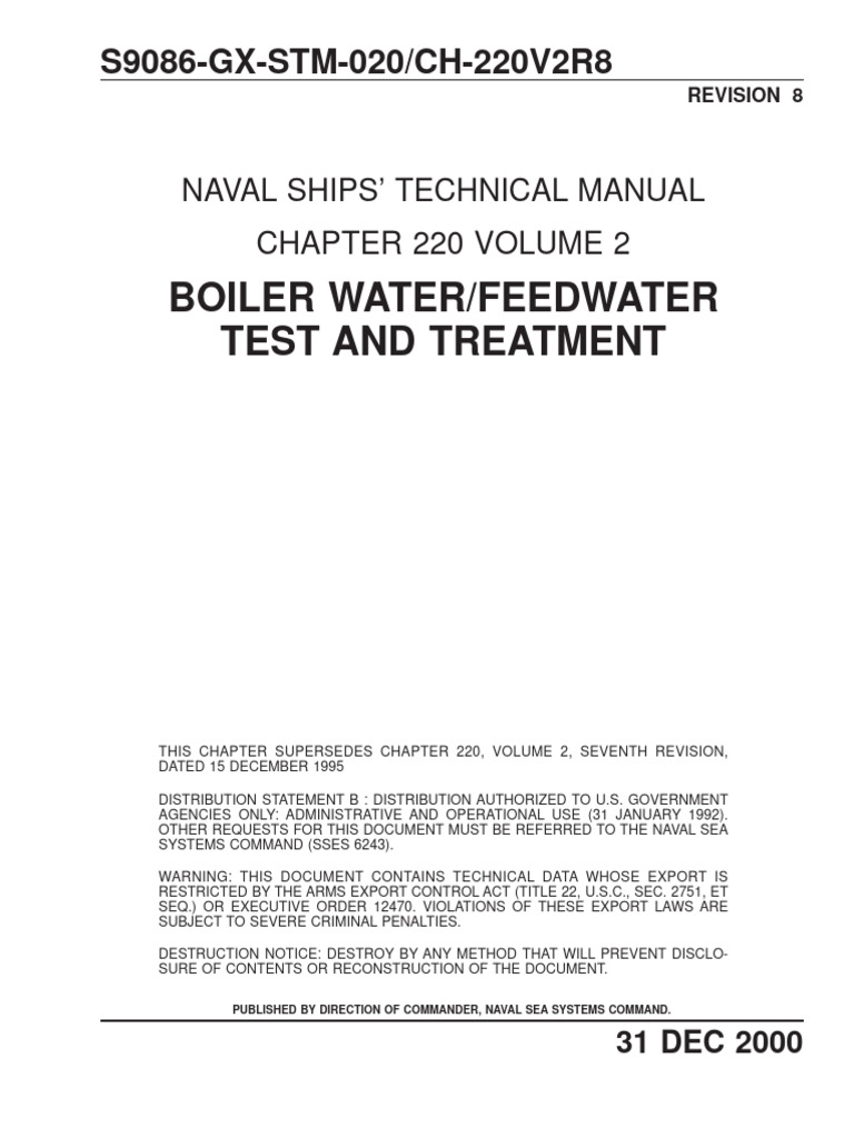 Boiler Water & Feedwater Test & Treatment PDF Chemical Substances