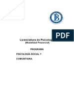 Programa-2ºCuatr.-2° Año - Psicología Social y Comunitaria (Plan de Estudio 2022)