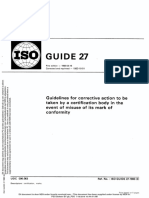 ISO Guide 27-1983 Corrective Actions in Case of Misuse of Mark