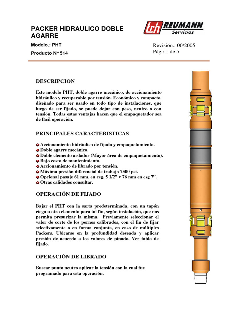 Packer Hidráulico Doble Modelo PHT | PDF
