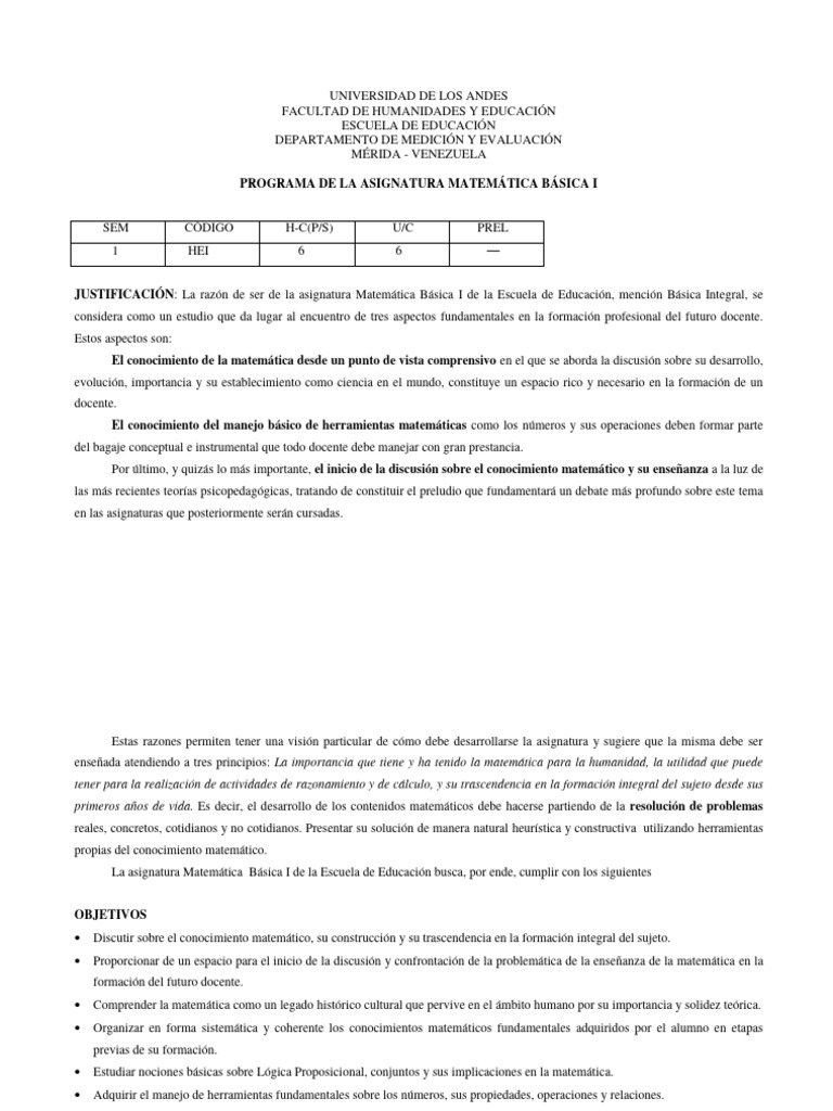 Programa matematica b sica i pdf funci n matem ticas proposici n