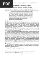 Air Oxidation of Ferrous Iron in Water: J. Int. Environmental Application & Science, Vol. 3 (5) : 409-414 (2008)