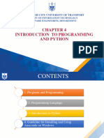 Chapter 4 - Intro To Programming and Python