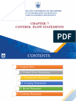 Chapter 7 - Control Flow Statements
