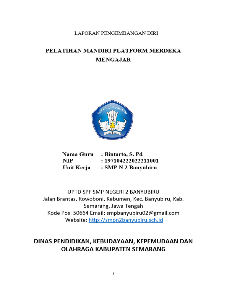 Laporan Pengembangan Diri | PDF | Karier & Perkembangan | Ilmu Sosial