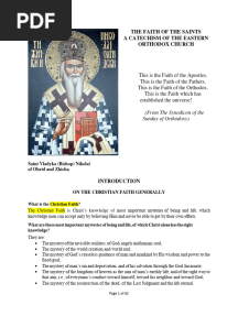 THE FAITH OF THE SAINTS - Saint Nikolaj Velimirovic