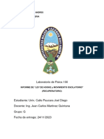 INFORME DE LEY DE HOOCKE y MOVIMIENTO OSCILATORIO