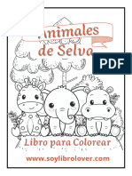 Animales de La Selva - Libro para Colorear