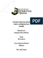 Material Didáctico Digital para El Aprendizaje Del Español