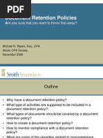 Download Document Retention Policies by api-3813199 SN7075253 doc pdf