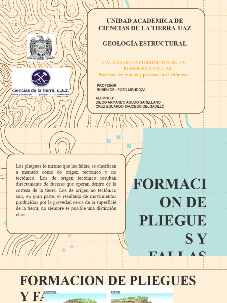 Causa De La Formacion De Pliegues Y Fallas Pdf Placas Tectónicas