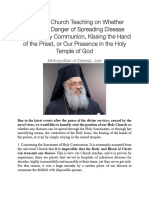 Orthodox Church Teaching On Whether There Is A Danger of Spreading Disease Through Holy Communion