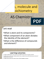AS Chemistry - Atoms, Molecules and Stoichiometry