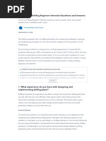20 Common Drilling Engineer Interview Questions and Answers - InterviewPrep