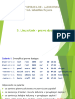 Linux/Unix - Prawa Dostępu: Systemy Operacyjne - Laboratoria DR Inż. Sebastian Kujawa