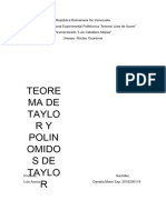 Ensayo de Teorema y Polinomios de Taylor