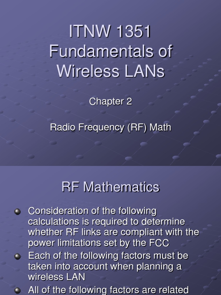 Chapter 02 - RF Math | PDF | Decibel | Broadcast Engineering
