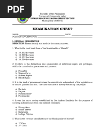 Written Exam - ACCOUNTING CLERK II