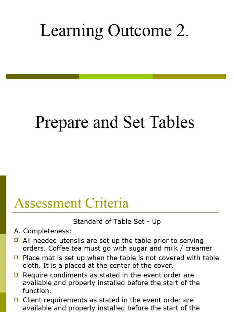 Table Setting and Skirting Guide | PDF | Tableware | Hors D'oeuvre