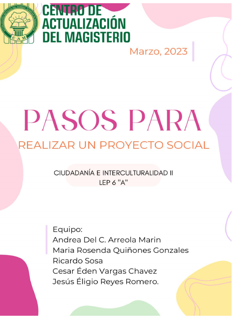 Pasos para Elaborar un Proyecto Social | PDF | Evaluación | Presupuesto