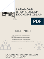 Kelompok 4 - Larangan Utama Dalam Ekonomi Islam