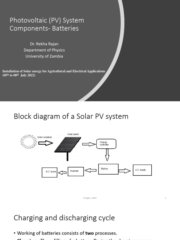 Solar PV Battery Systems Guide | PDF | Rechargeable Battery | Lithium ...