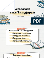 Kebahasaan Teks Tanggapan