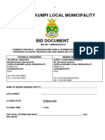 Bid Document Turnkey Project Lebowakgomo Zone A Stormwater Channels, Road Crossing, Culverts, Regravelling and Resealing of Eroded Surfaced Bed
