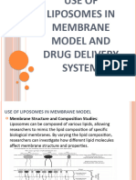 Use of Liposomes in Membrane Model and Drug
