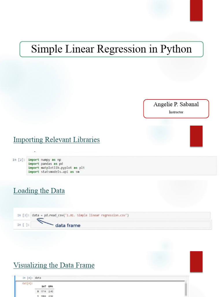 Linear Regression in Python | PDF