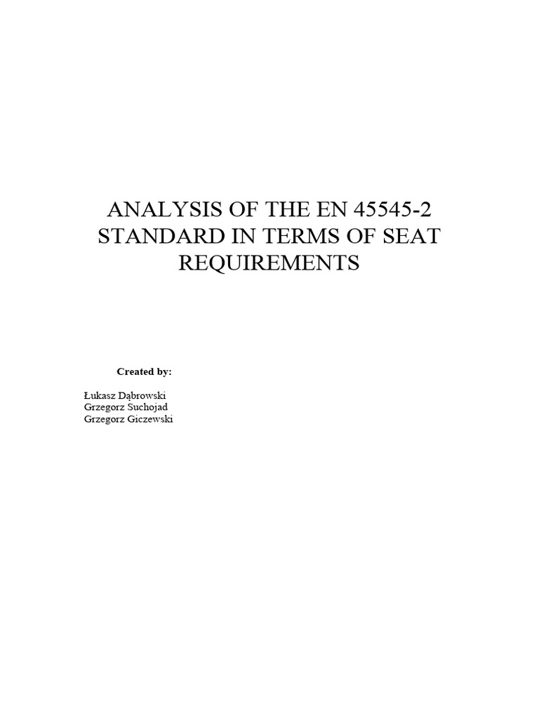 EN 45545-2 Fire Safety for Seats | PDF | Rail Transport | Train