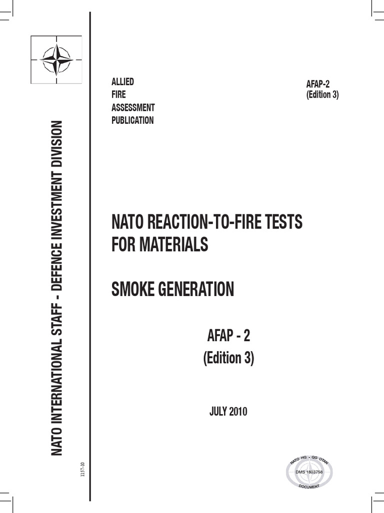 NATO AFAP-2 Smoke Generation Tests | PDF | Upholstery | Adhesive